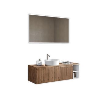 Aquadesign Mueble de ba&ntilde;o 5 piezas en mdf roble