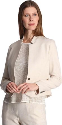 Alessia Santi Lichtgewicht Jas - Dames - Zomerjassen - Beige - S - Katoen - Jassen