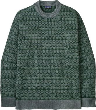 Patagonia Recycled Wool Sweater Pullover f&uuml;r Herren | gr&uuml;n