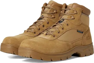 Skechers Wascana - Baylan Comp Toe Boots Mens Work Boots Camel : 10.5 D - Medium, Suede