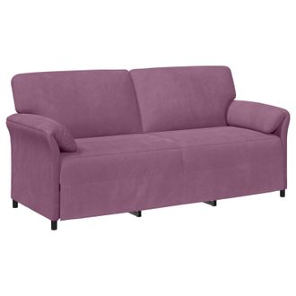 vidaXL Sof&aacute; De 3 Plazas Morado 198 X 83 X 95 Cm Terciopelo Vidaxl