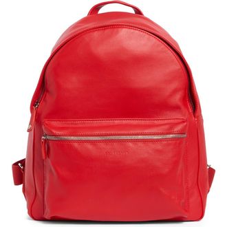 Longchamp Parisis Leather Backpack in Vermilion at Nordstrom Rack