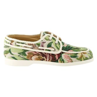 Valentino Garavani Floral Canvas Boat Shoes - male - Valentino Garavani - Boat Shoes - Multicolor - 9 UK - Shoes