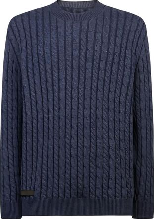 Sease cable-knit sweater - men - Linen/Flax/Cashmere - M - Blue