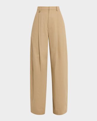 Vince Mid-Rise Pleated Trousers