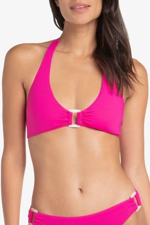 Helen Jon D/DD Tortoise Halter in Textured Lotus Pink at Nordstrom