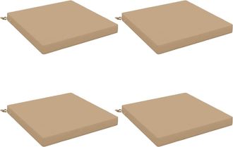 vidaXL Cojines De Asiento De 4 Piezas Soest 4 Uds. 100% Poli&eacute;ster Vidaxl