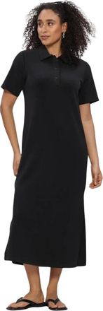 MY ESSENTIAL WARDROBE Kleedjes, Dames, Zwart, XS, Mwhelle Polo Lange Jurk