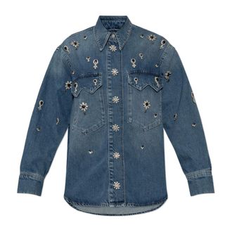 AllSaints Jassen, Dames, Blauw, XS, Denim, Enna Denim Shirt