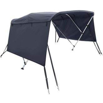 vidaXL Toldo Bimini 3 Arcos Con Paredes Laterales 183x(137-152)x137 Cm Vidaxl