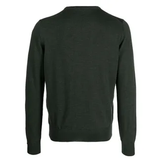 La Fileria Virgin Wool Fine Knit Sweater - Green