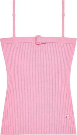 Courr&egrave;ges Top - Dames - Tops zonder mouwen - Roze - M - Tops