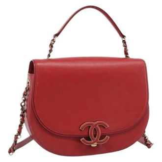 Chanel Pre-owned Vintage Schoudertas - Dames - Pre-owned - Rood - Maat: ONE Size Leer
