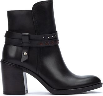 Pikolinos Western Style Rioja Enkellaarsjes - Dames - Laarzen met Hak - Zwart - 41 EU - Leer - Schoenen