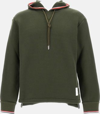 Thom Browne Green Textured Hoodie