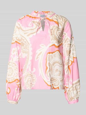 Emily van den Bergh Regular Fit Bluse mit Allover-Paisley-Print in Pink, Gr&ouml;&szlig;e 36