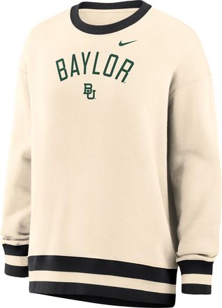 Nike Womens Phoenix (Baylor) Oversized Crew-Neck Sweatshirt in Brown | IV9294-120