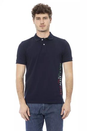 Baldinini Blue Cotton Men Polo Mens Shirt
