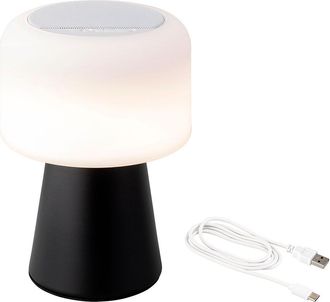 Lumineo Lumineo - L&aacute;mpara Led Con Altavoz Bluetooth Recargable Para Exterior Y Interior Color Negro 22,5 Cm
