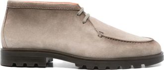 Santoni Suède veterlaarzen - Beige