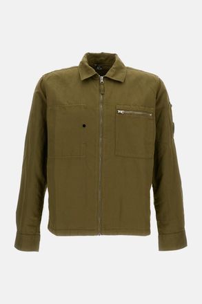 C.P. Company Camicia Over Con Zip In Gabardine Organico
