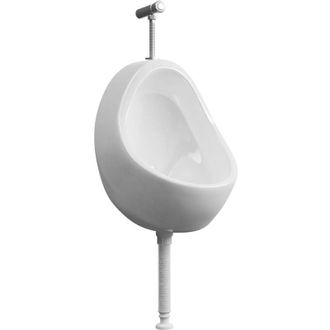 vidaXL Vidaxl - Urinario De Pared Con V&aacute;lvula De Descarga Cer&aacute;mica Blanco