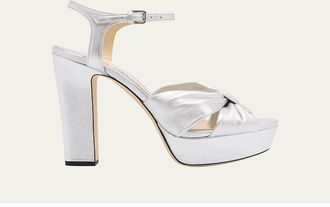 Jimmy Choo London Heloise Leather Platform Sandals
