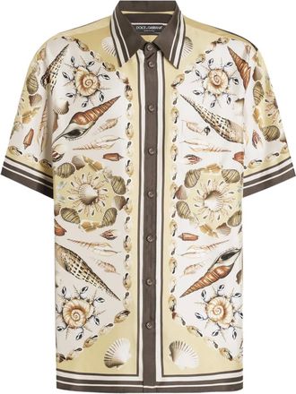 Dolce & Gabbana Camicia con stampa Hawaii - Giallo