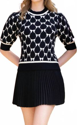 THML Clothing Bow Sweater In Black