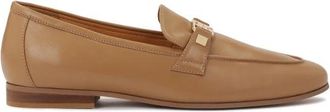 Kazar Lichtbruine leren halfschoenen voor vrouwen - Dames - Loafers - Bruin - 41 EU - Leer - Schoenen