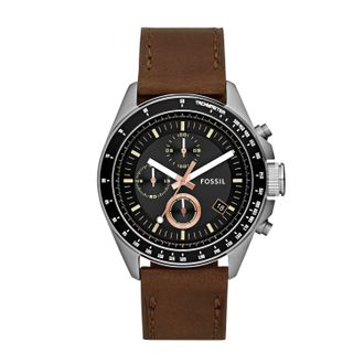 Fossil Mens Decker 44mm, Chronograph Stainless Steel Watch