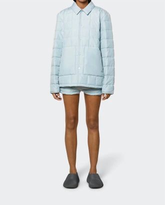 Rains Unisex Liner Shirt Jacket In Sky