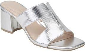 Bandolino Merring Block Heel Metallic Sandal in Silver 040 at Nordstrom Rack, Size 6.5