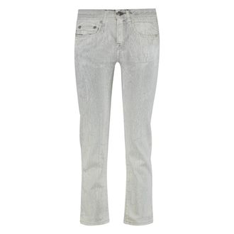 R13 Boy Straight Jeans - Dames - Regular Fit Jeans - Grijs - W26 - Katoen - Jeans