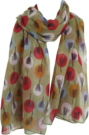 GlamLondon Sketch Tree Scarf Latest Fashion Ladies Modern Sketched Trees Wrap Shawl, Sarong (Light Green)