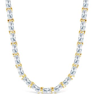 Sterling Forever Blanche Slide Tennis Necklace in Gold at Nordstrom