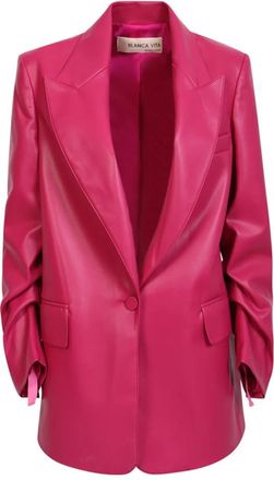 Blanca Vita Roze Jas met Peak Revers - Dames - Blazers - Roze - XS - Jassen