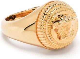 Versace Medusa head ring - women - Brass - 25 - Gold