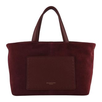 Pourchet Tassen, Dames, Rood, ONE Size, Leer, Cassis Daim Tote
