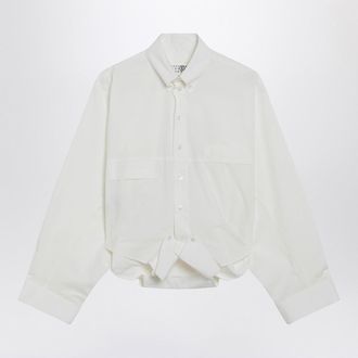 Maison Margiela White Cotton Shirt With Mirrored Effect