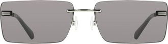 Calvin Klein Zwarte Metalen Dames Zonnebril - Dames - Zonnebrillen - Zwart - ONE Size - Accessoires