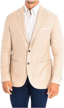 La Martina Formal Blazer - Heren - Blazers - Beige - L - Katoen - Jassen