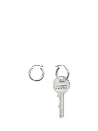 Maison Margiela Silver Numeric Logo Brass Earrings