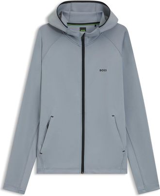 HUGO BOSS Mens Sicon Active Moisture Managing Hoodie in Dark Grey - Size X-Large