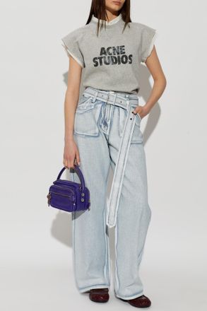 Acne Studios Top With Vintage Effect, Womens, Grey