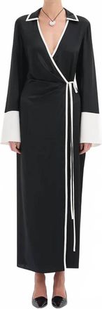 Sir. Yasmine Wrap Shirt Dress In Black