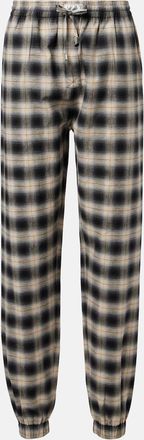 The Attico Checked cotton sweatpants