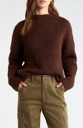 All in Favor Mock Neck Sweater in Chocolate at Nordstrom Rack, Size X-Small