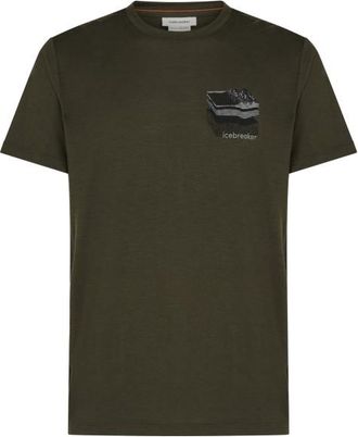 Icebreaker Merino 150 Tech Lite S/S Tee Evolving Layers Merinoshirt f&uuml;r Herren | oliv