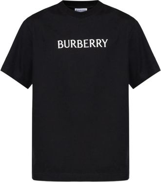 Burberry Black Crewneck Logo T-Shirt